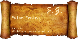 Palen Zenina névjegykártya